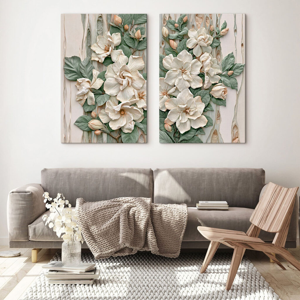 Fioritura bianca nel verde in un ambiente