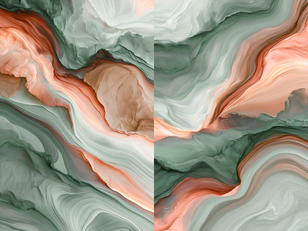 Onde verdi color corallo — design completo