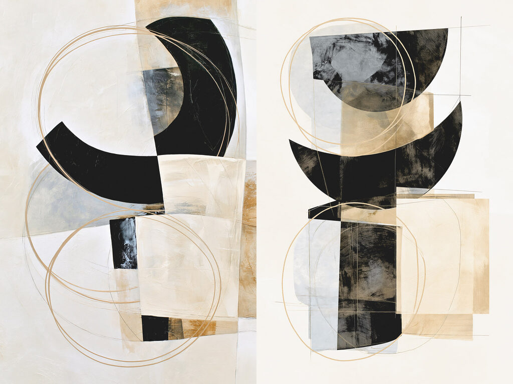 Archi neri in equilibrio — design completo