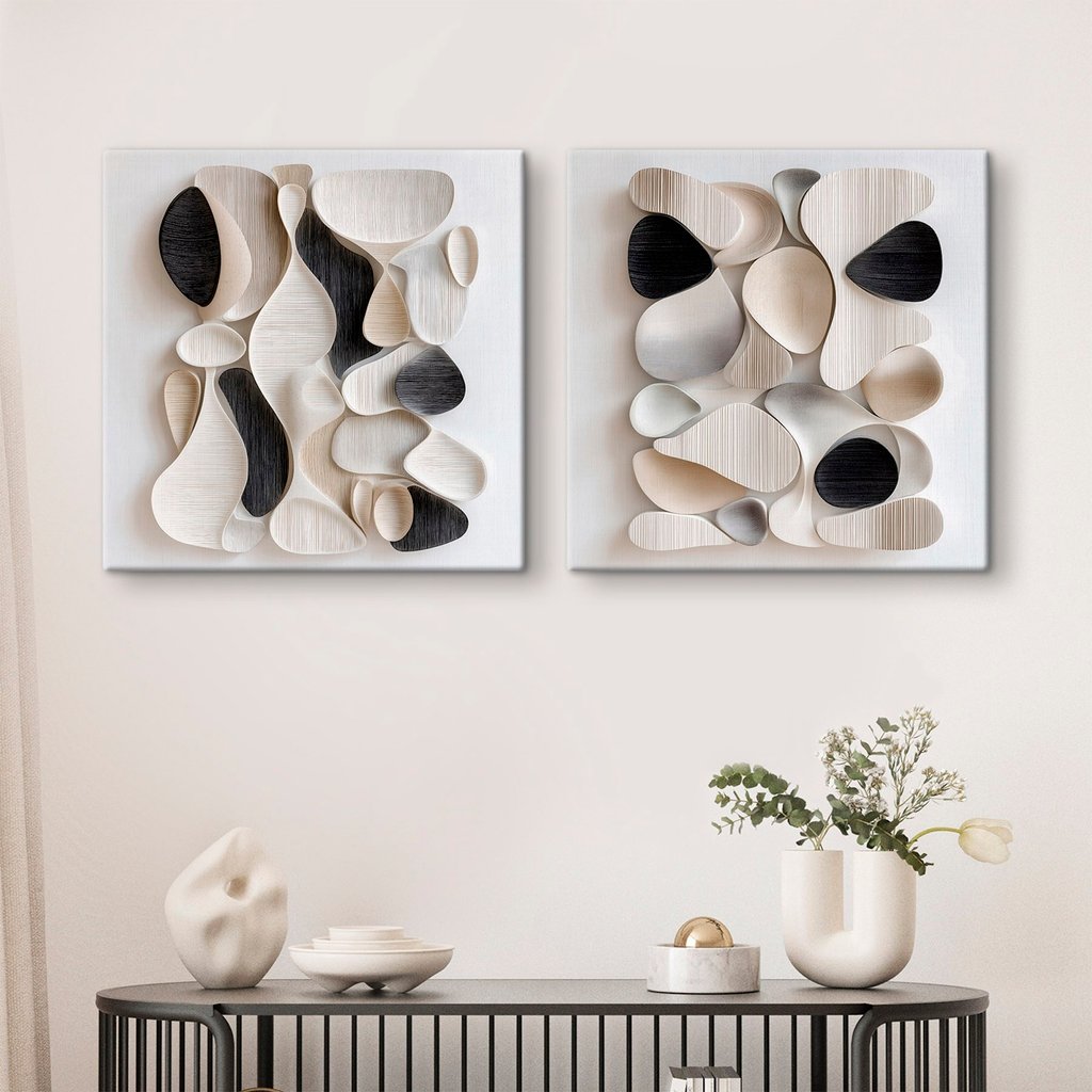 Forme tonde come ciottoli in un ambiente