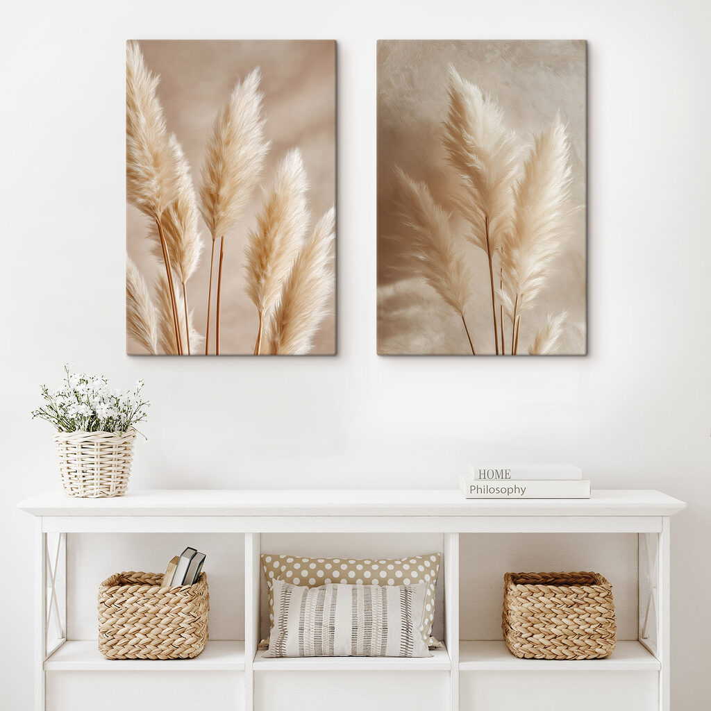 Erbe in beige caldo in un ambiente