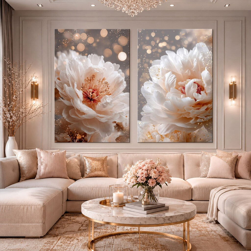 Fiori bianchi nella luce in un ambiente