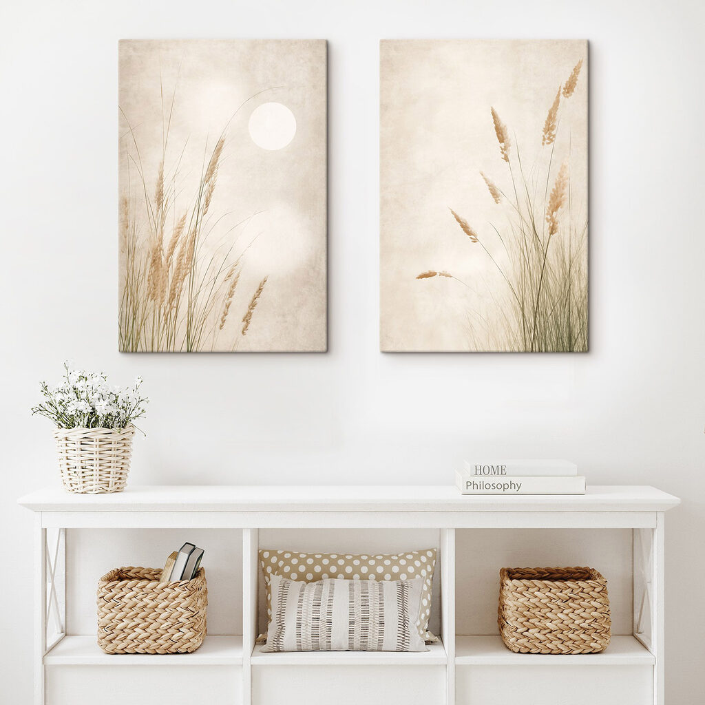 Erba alla luce pallida in un ambiente