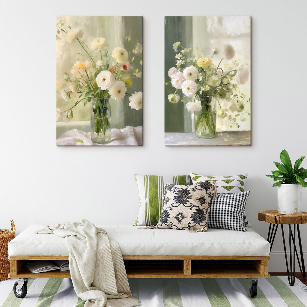 Fiori alla finestra in un ambiente