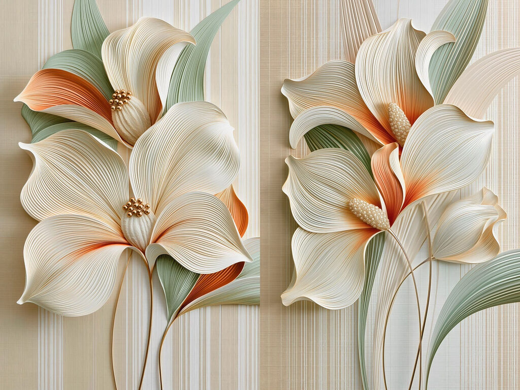 Grandi fiori bianchi — design completo