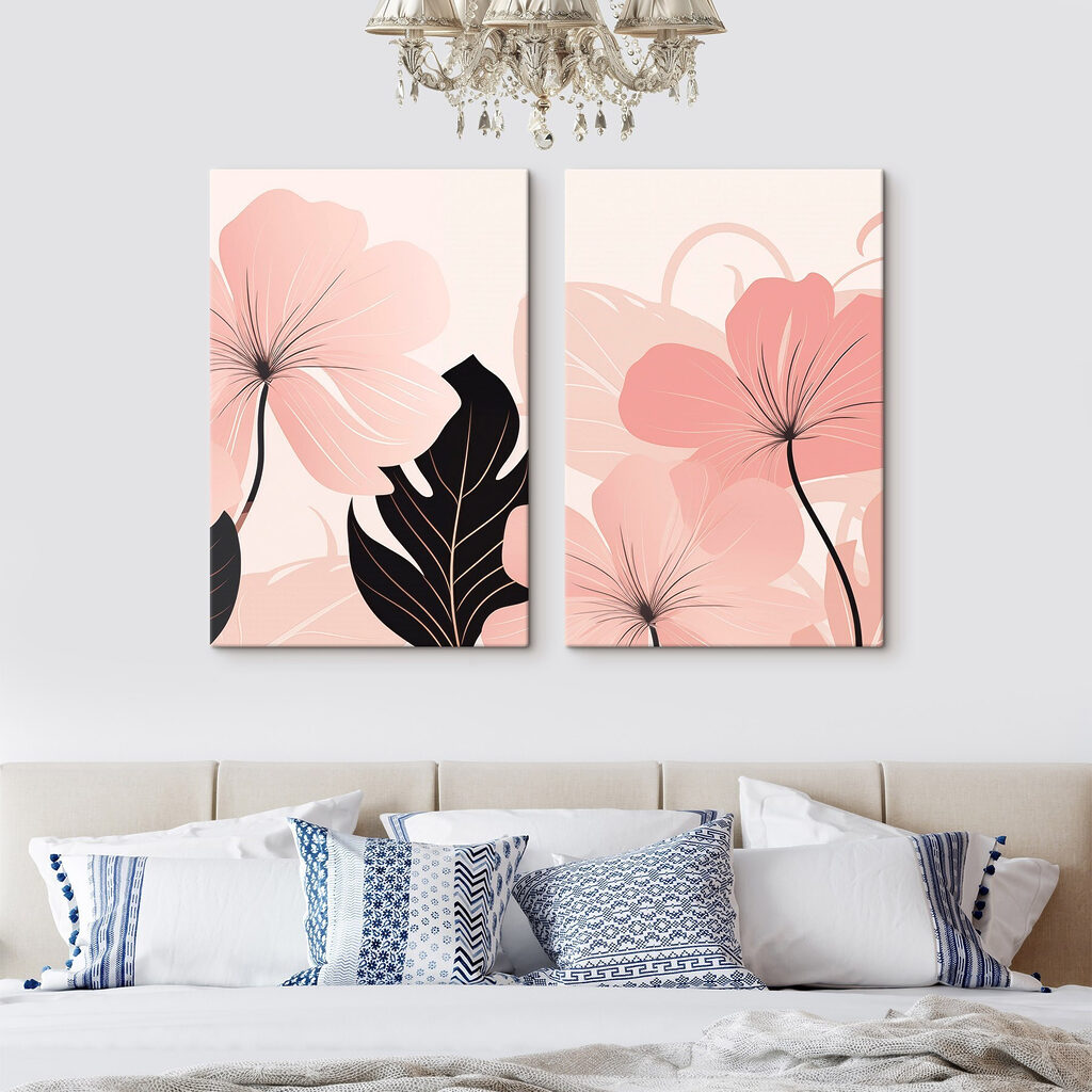 Fiori rosa delicati in un ambiente