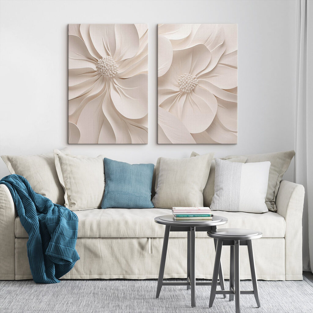 Fiore bianco in rilievo — ambiente 2