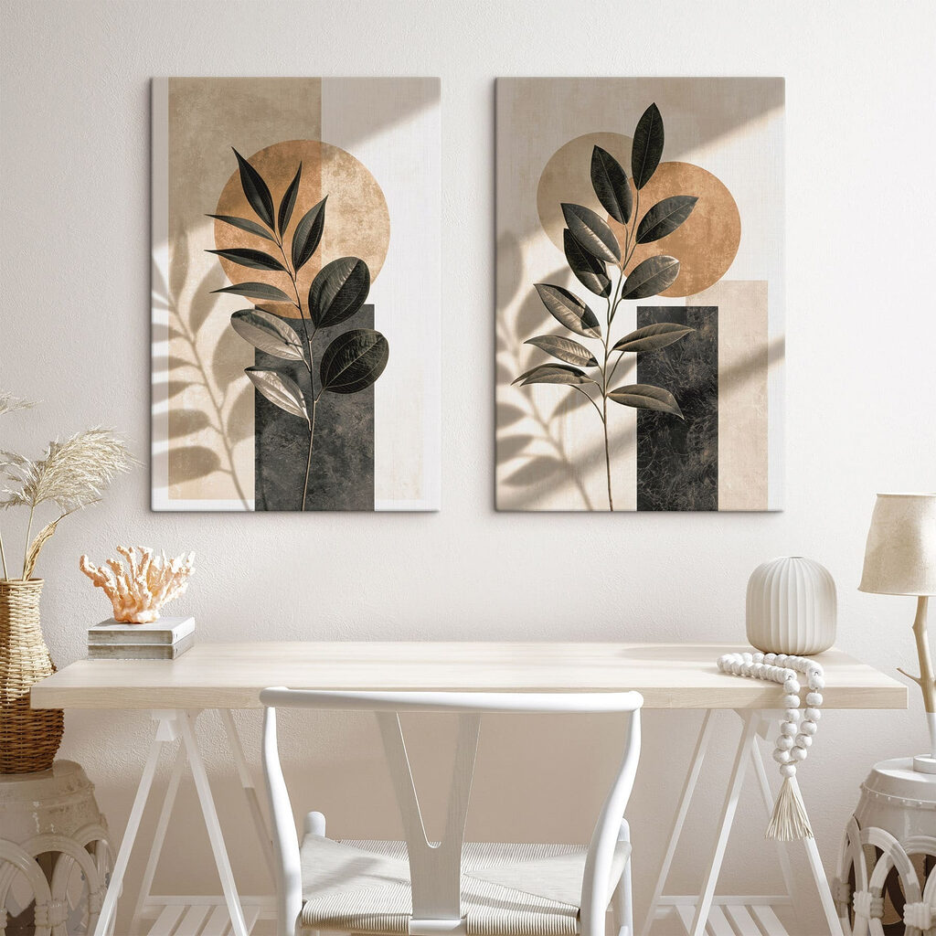 Foglie e forme geometriche — ambiente 2
