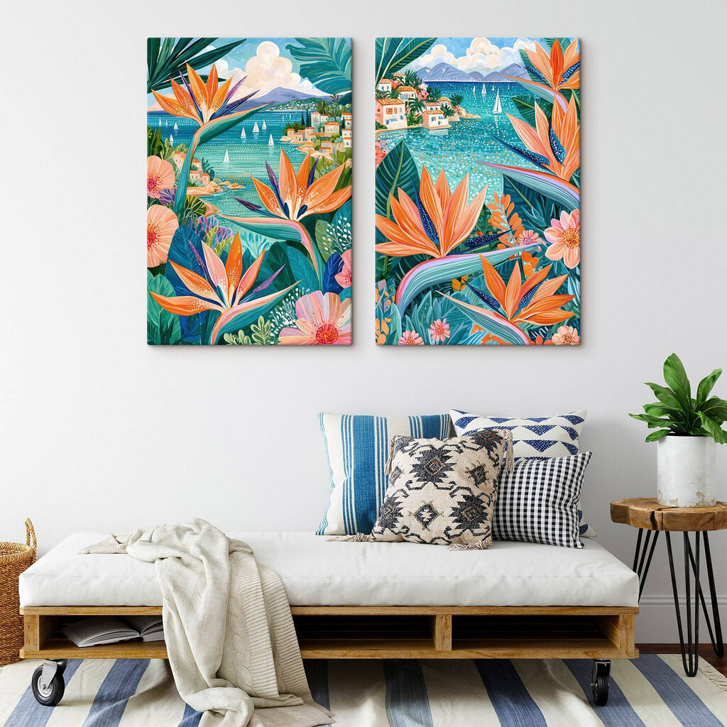 Fiori tropicali e mare — ambiente 1