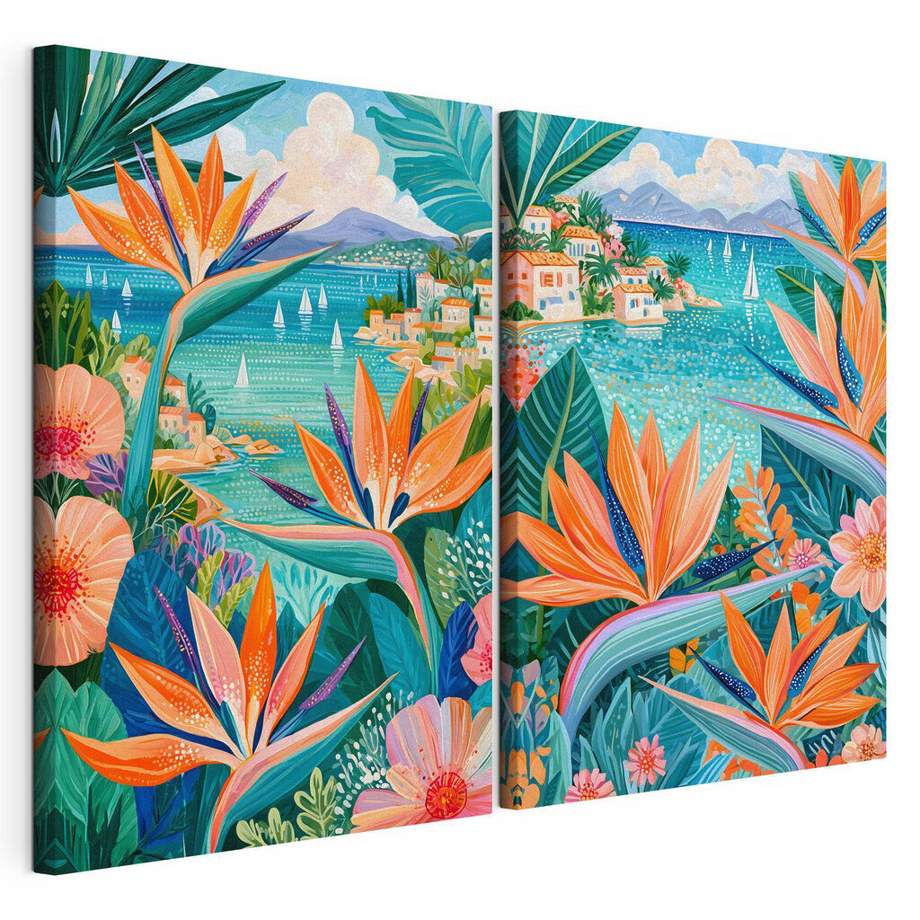 Fiori tropicali e mare — vista del prodotto