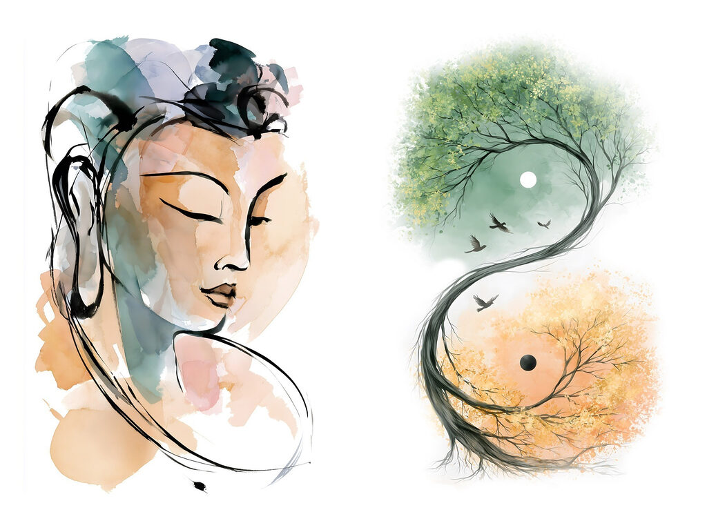 Donna e albero — design completo