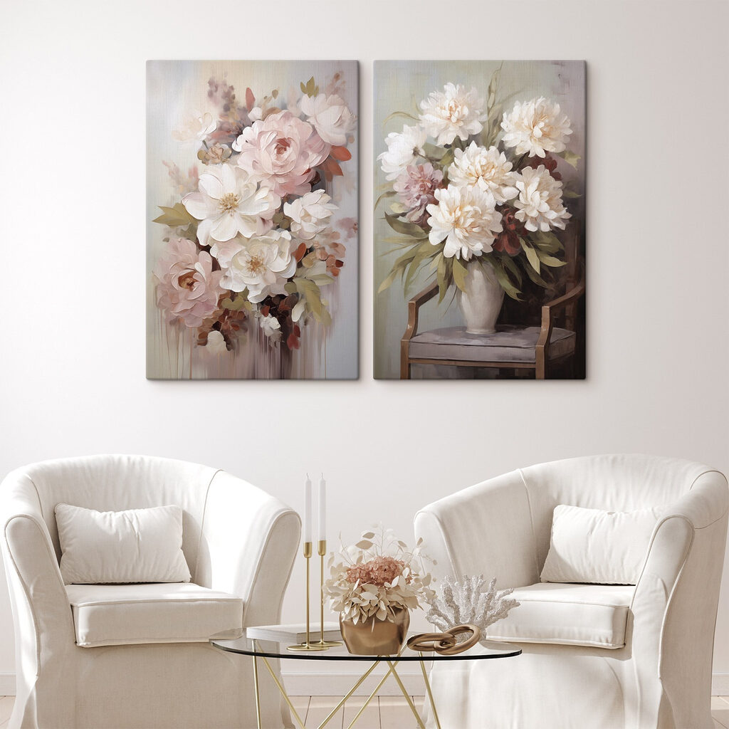 Mazzi di fiori tranquilli in un ambiente