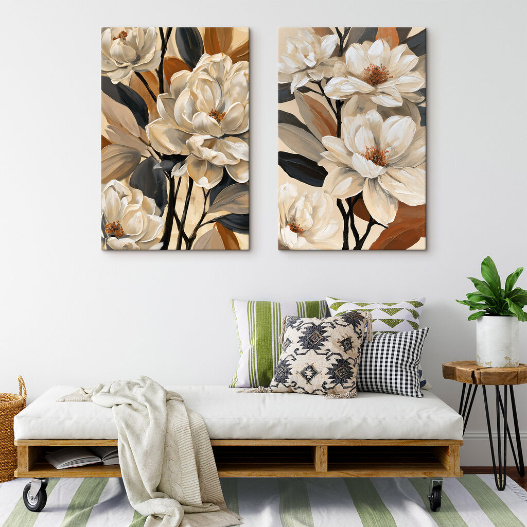 Fiori bianchi all’ombra in un ambiente