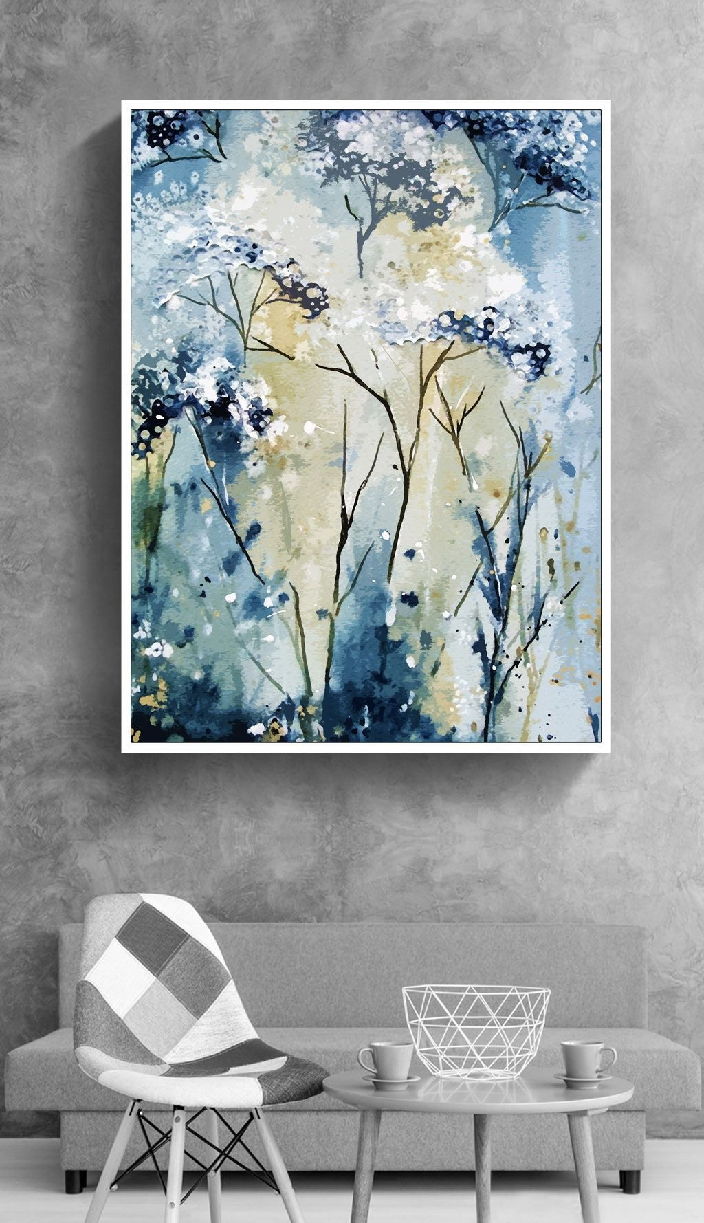 Fioritura blu, steli sottili — ambiente 2