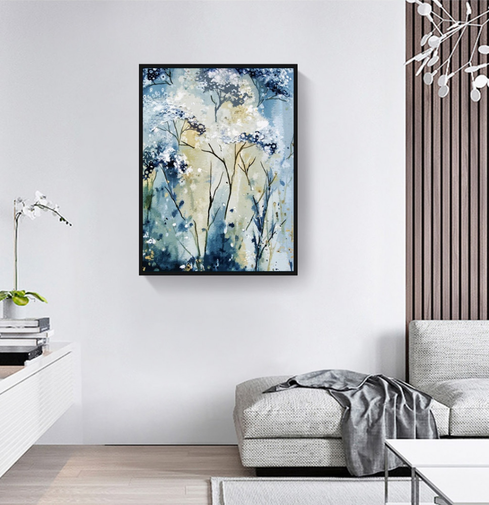 Fioritura blu, steli sottili — ambiente 4