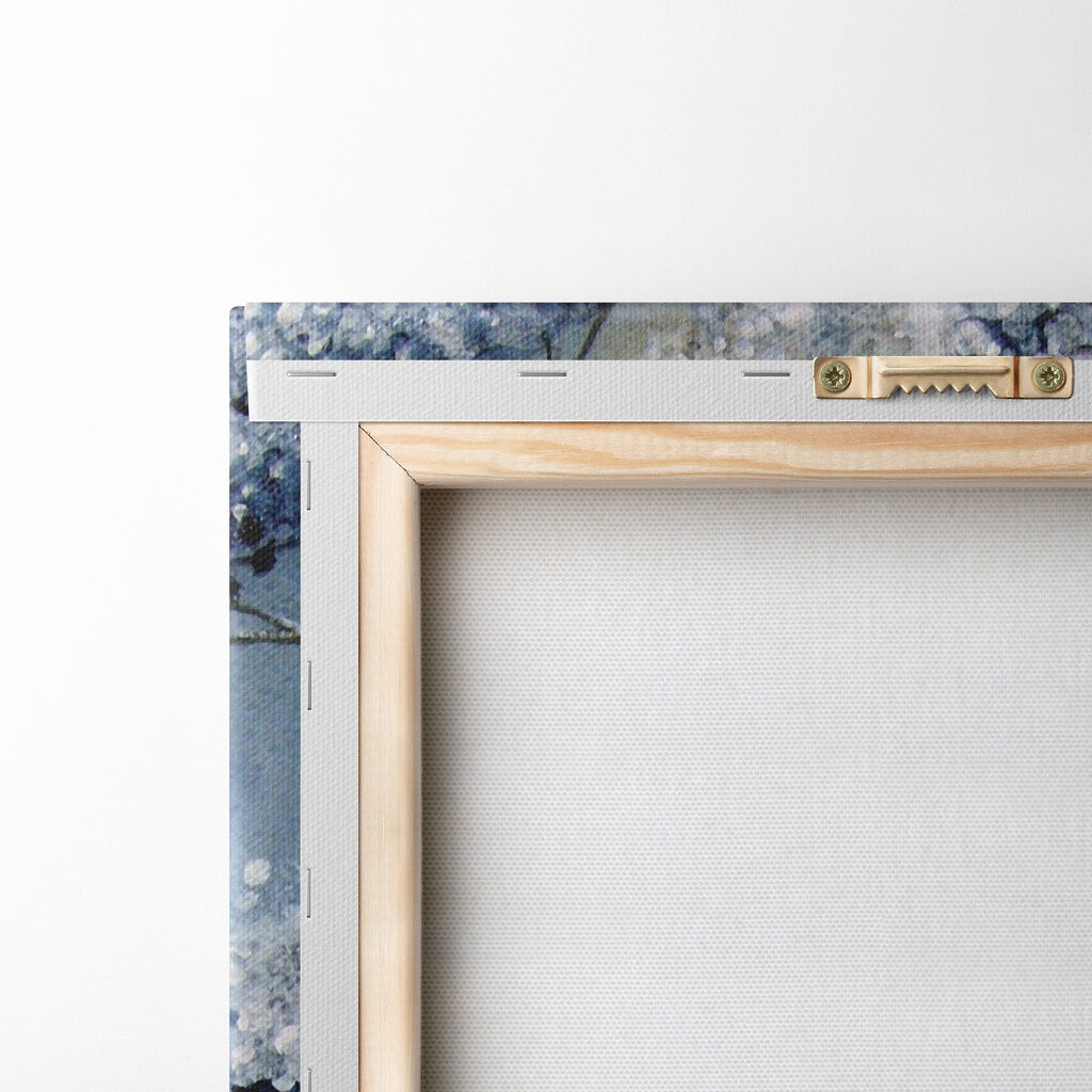 Fioritura blu, steli sottili — retro