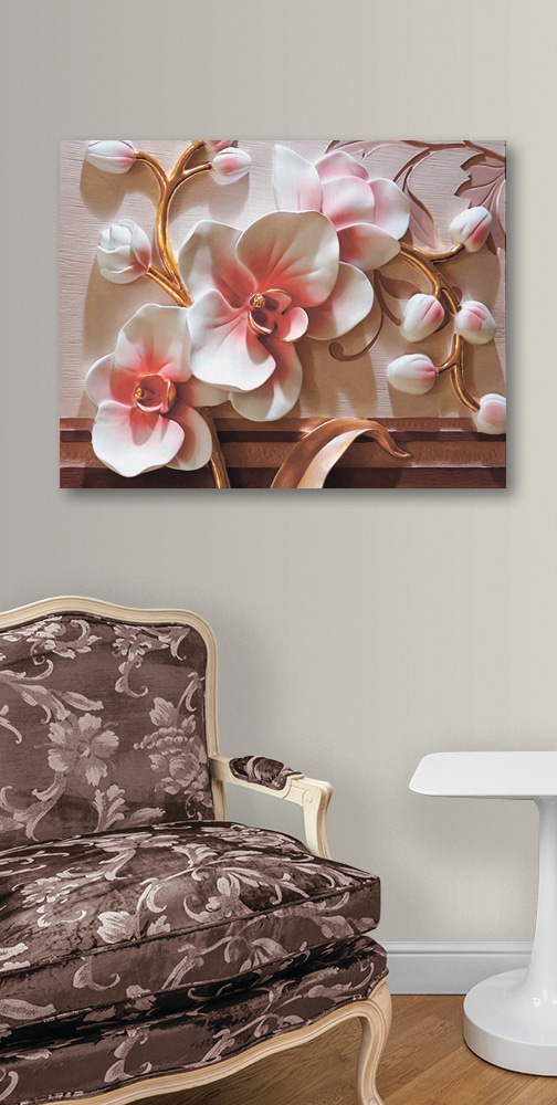 Orchidee alla luce rosa — ambiente 2