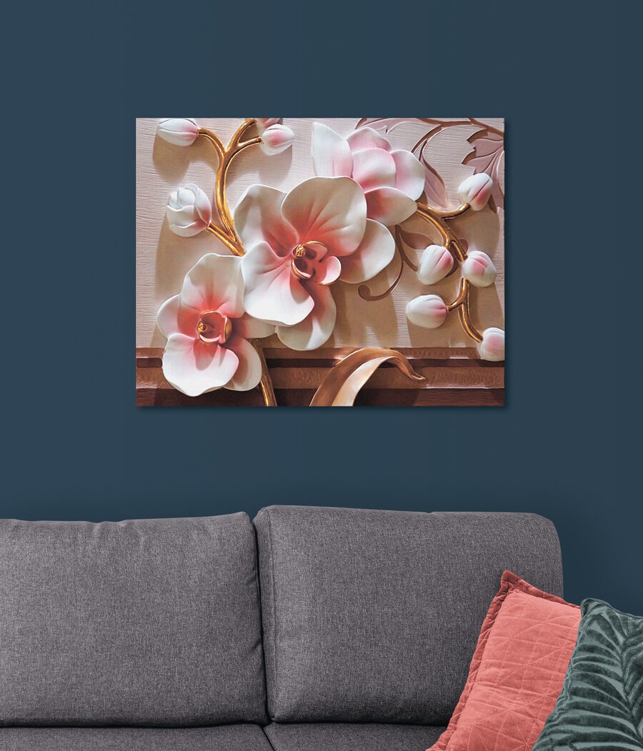 Orchidee alla luce rosa — ambiente 3