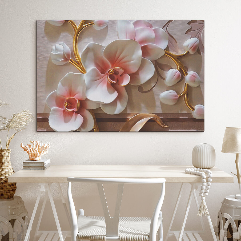 Orchidee alla luce rosa — ambiente 6