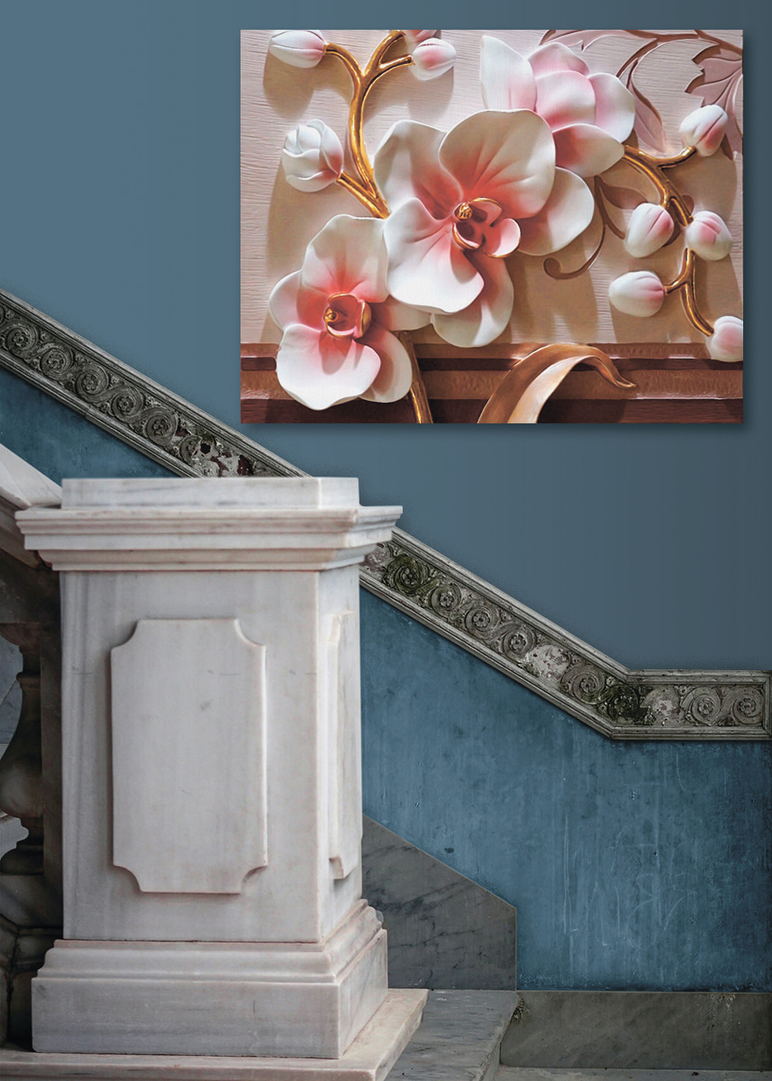 Orchidee alla luce rosa — ambiente 4