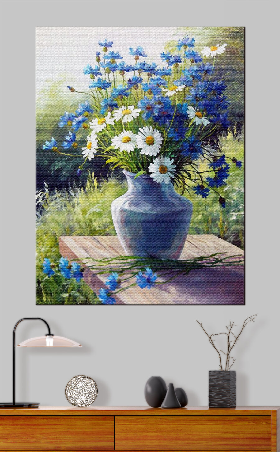 Fiori blu in vaso — ambiente 3