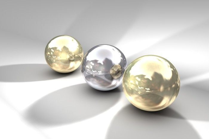 Tre sfere nella luce — design completo