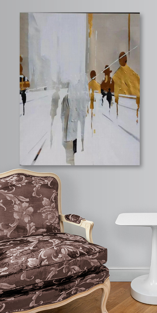 Passanti in strade bianche — ambiente 2
