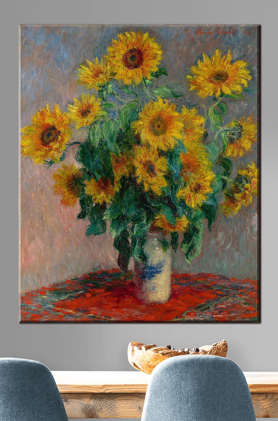 Girasoli in vaso in un ambiente