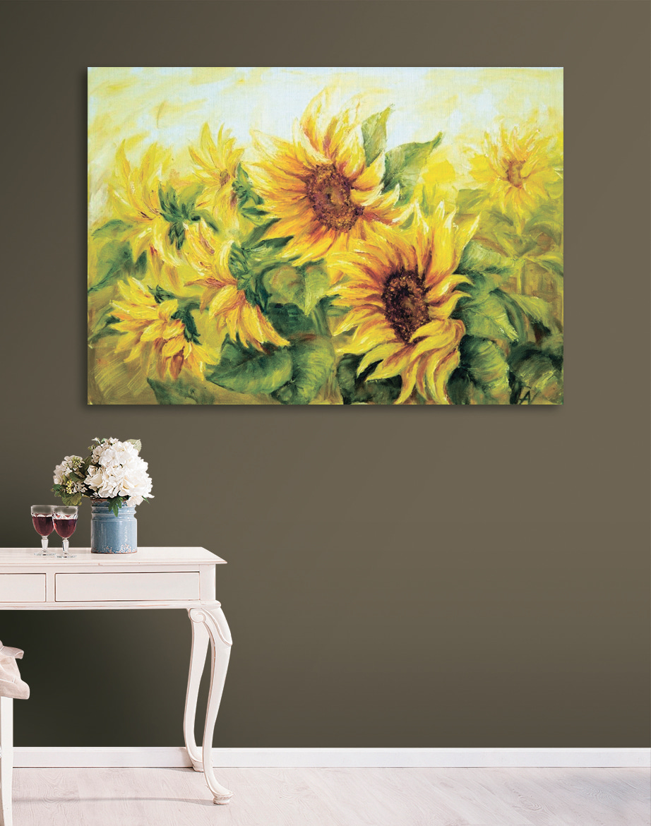 Girasoli in giallo caldo — ambiente 3