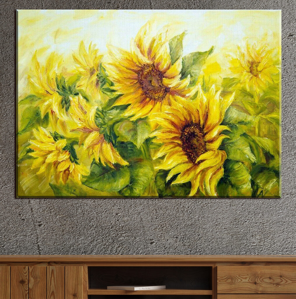 Girasoli in giallo caldo — ambiente 1