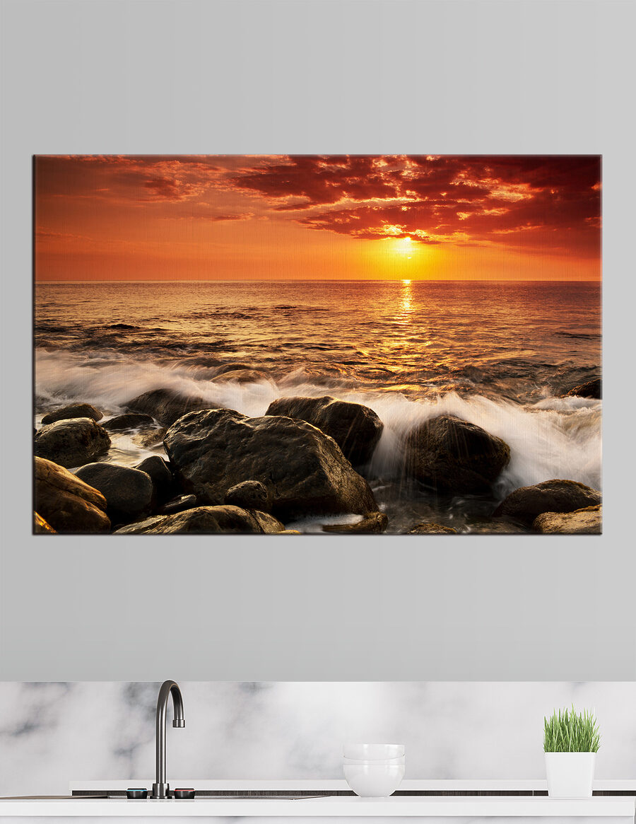 Tramonto sopra le rocce — ambiente 1