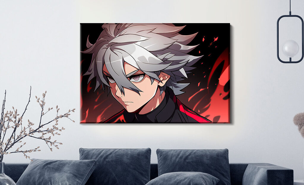 Anime in bagliore rosso — ambiente 1