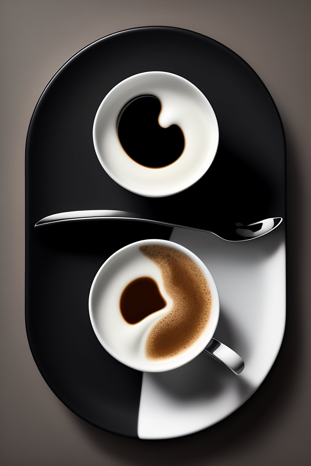 Due tazzine in equilibrio — design completo