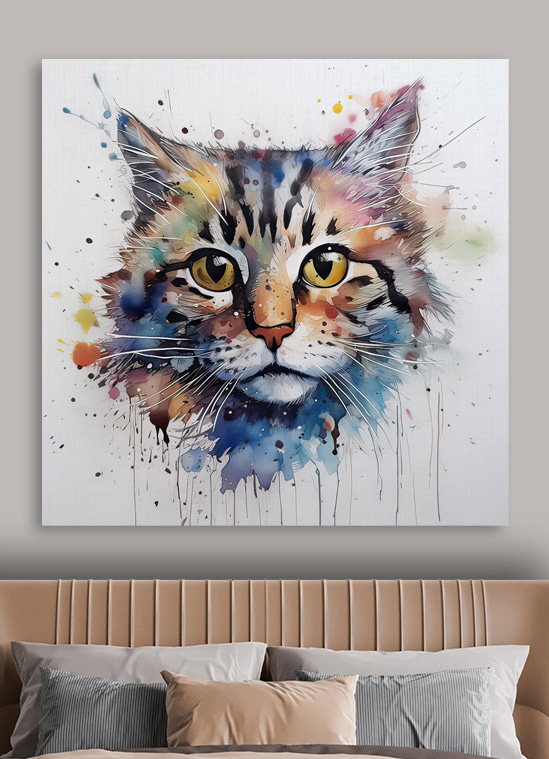 Gattino ad acquerello — ambiente 3