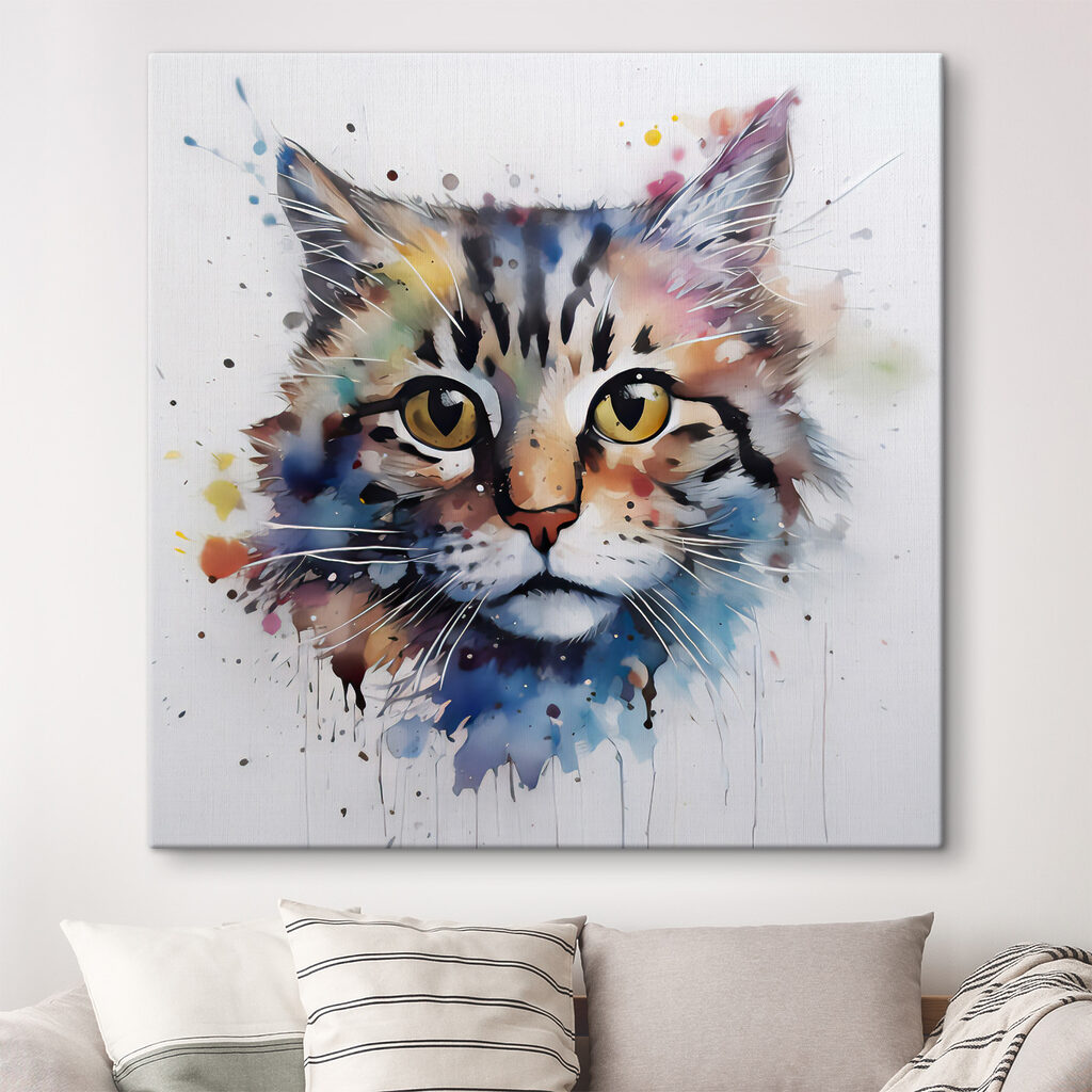 Gattino ad acquerello — ambiente 10