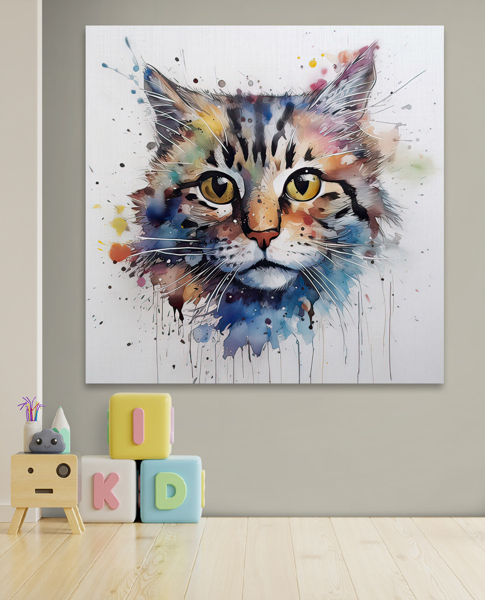 Gattino ad acquerello — ambiente 7