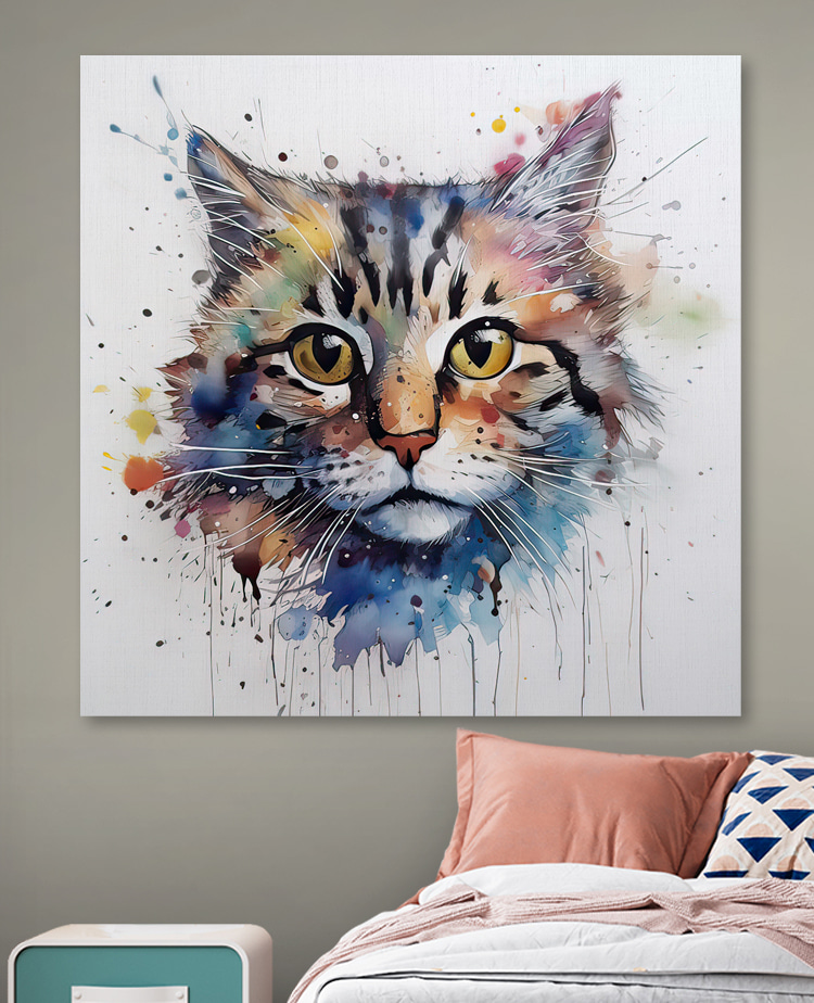 Gattino ad acquerello — ambiente 8