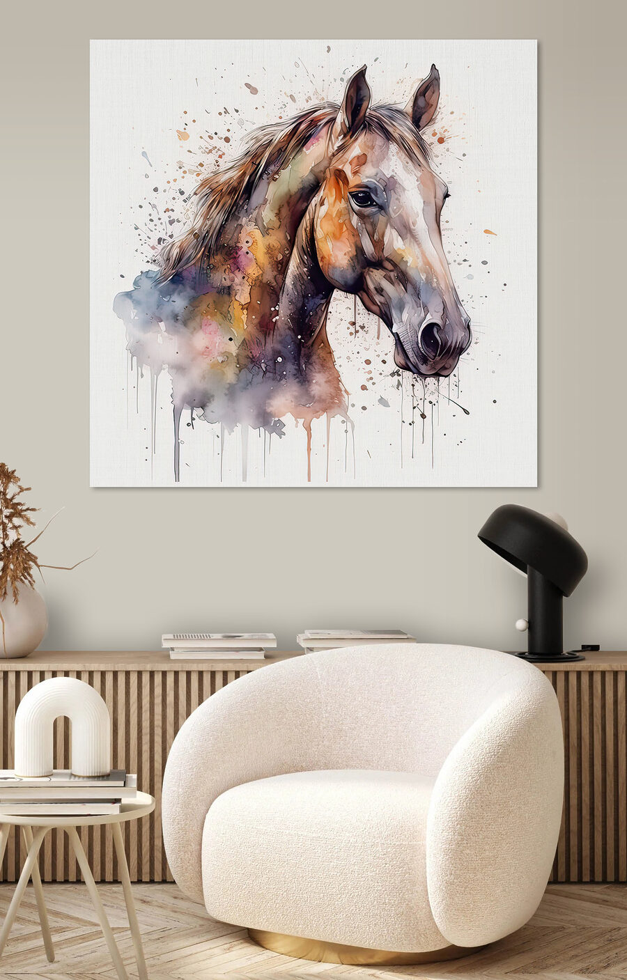 Cavallo nei toni d’autunno in un ambiente