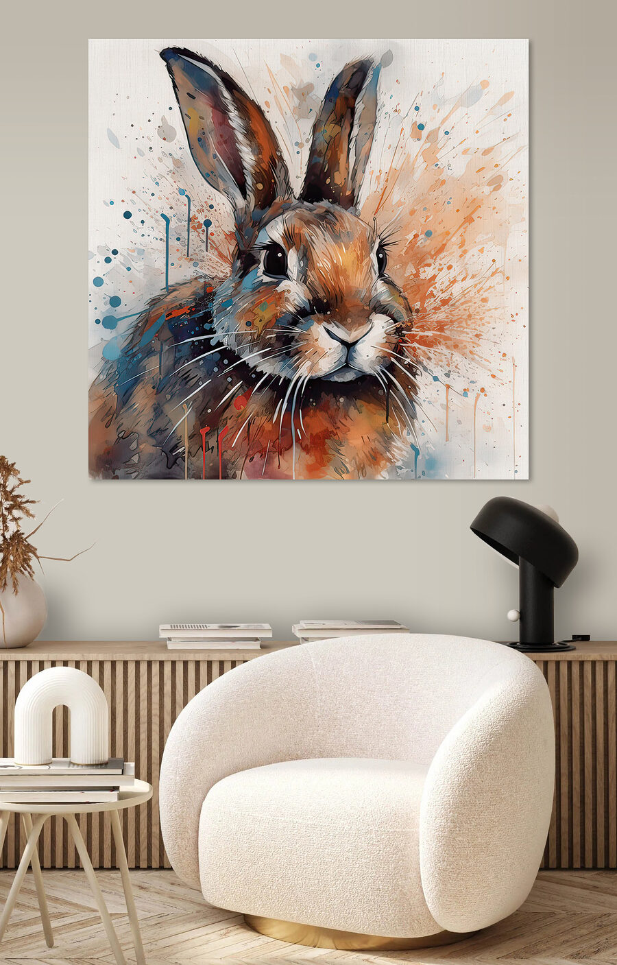 Coniglio con schizzi d’inchiostro — ambiente 7