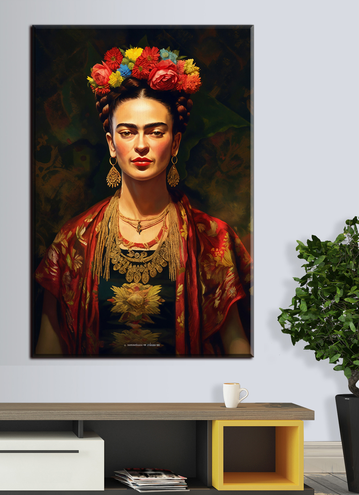 Sguardo caldo tra fiori — ambiente 3