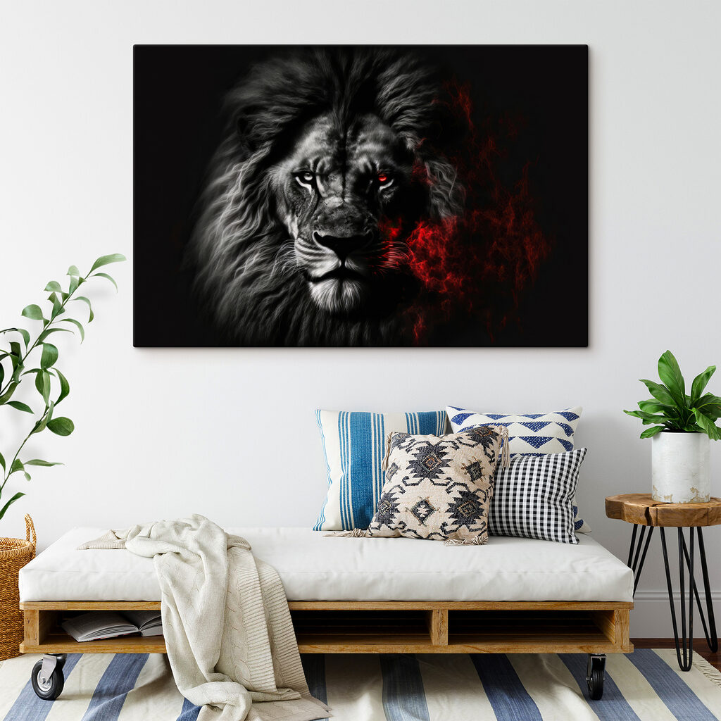 Leone nel bagliore rosso — ambiente 4