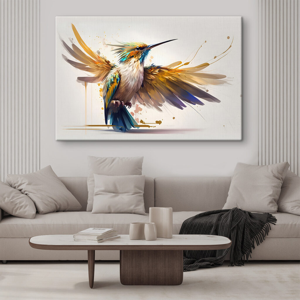 Colibrì con ali spiegate — ambiente 3