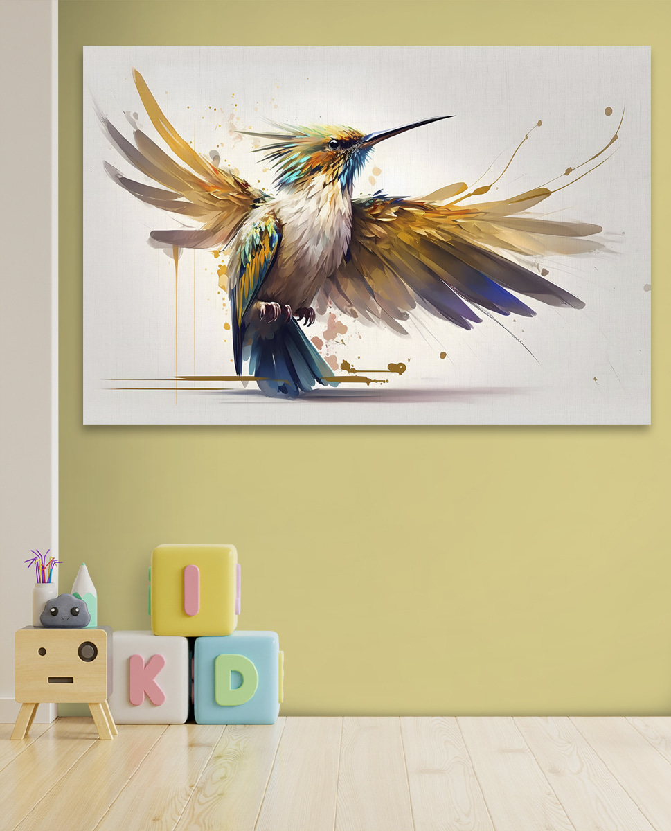 Colibrì con ali spiegate — ambiente 1