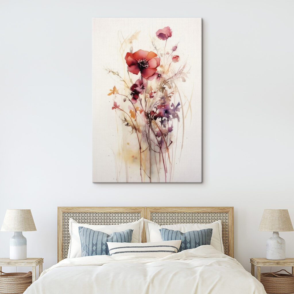 Fiori rossi su bianco — ambiente 4