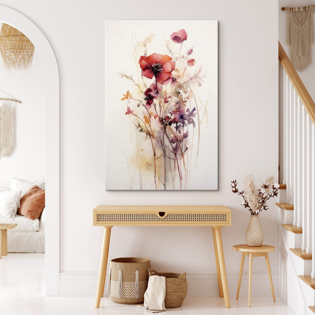 Fiori rossi su bianco — ambiente 5