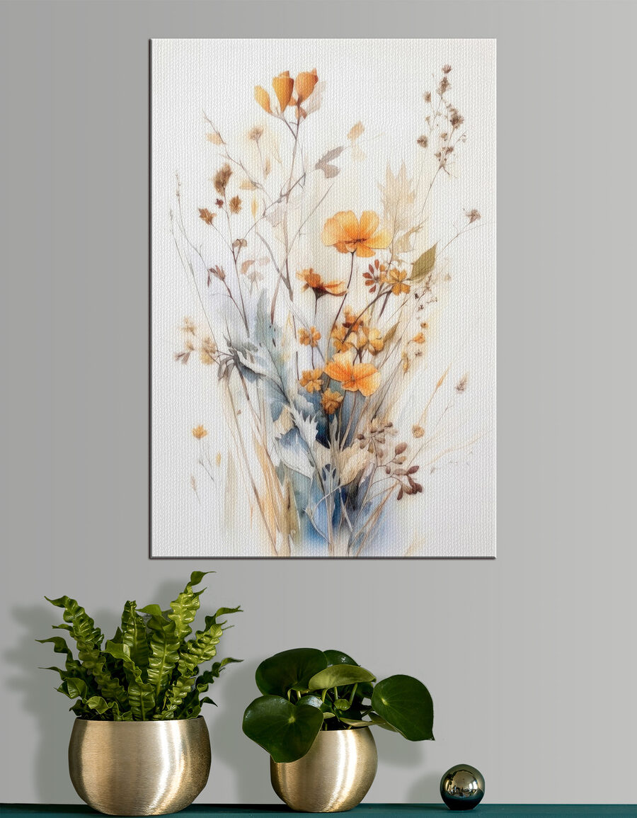Fiori gialli al mattino in un ambiente