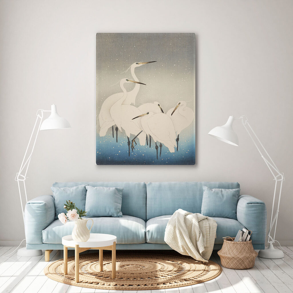 Gru bianche presso l’acqua — ambiente 2