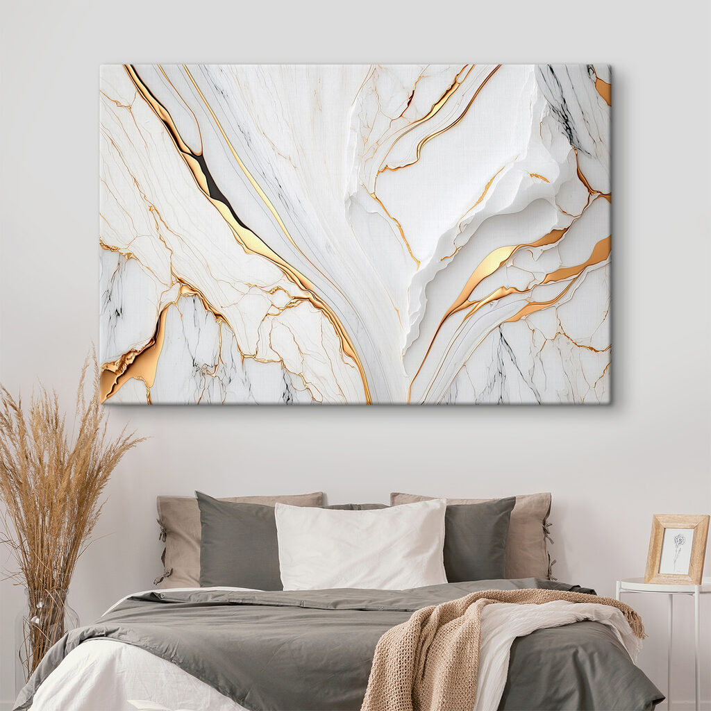 Venature dorate sul bianco — ambiente 3