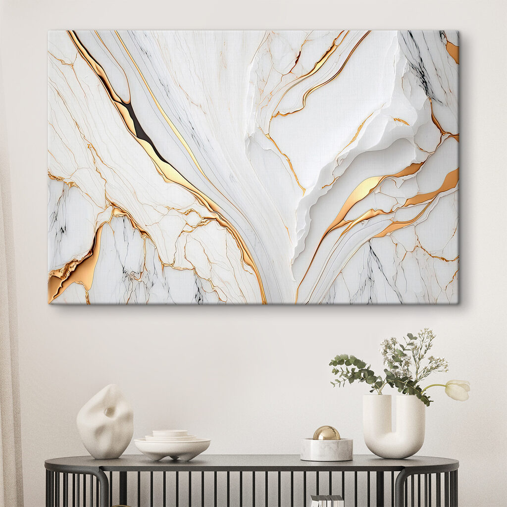 Venature dorate sul bianco — ambiente 4
