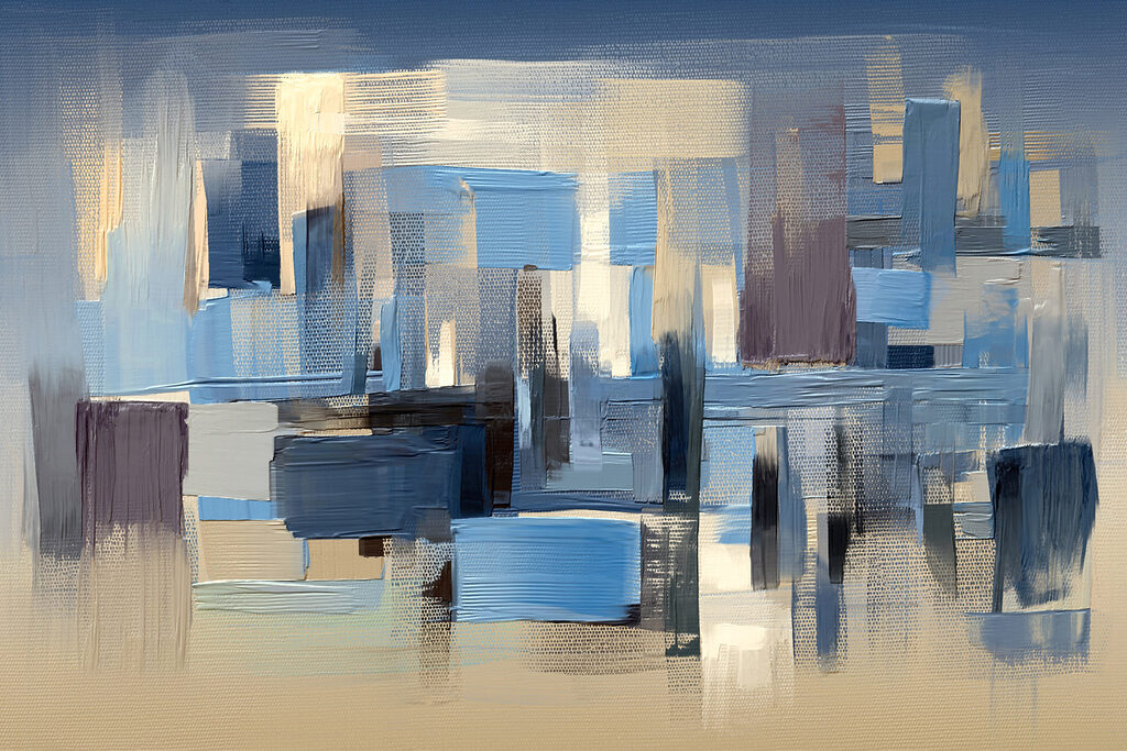 Blocchi di vernice blu — design completo